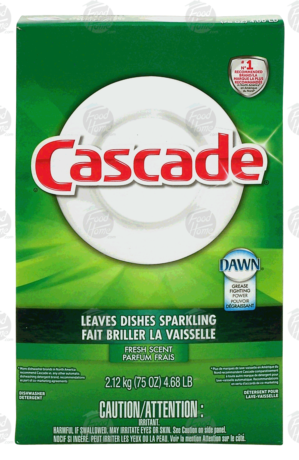 Cascade  dishwasher detergent powder with the grease fighting power of dawn, fresh scent Full-Size Picture